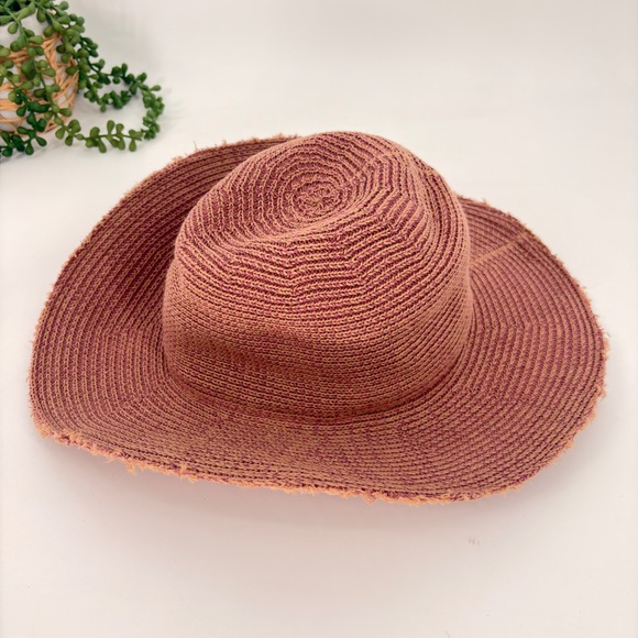 Free People Dylan Distressed Straw Cowboy Hat Beach‎ Sun Hat Boho - Picture 8 of 10